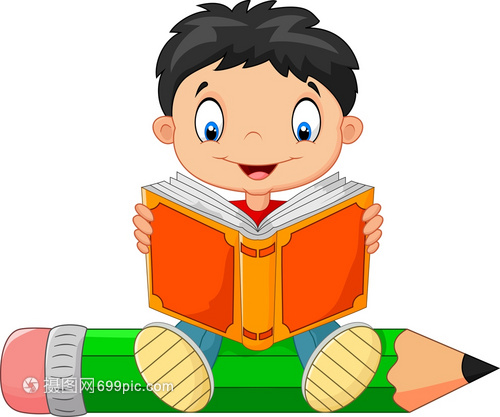 書(shū)香伴童年，智慧啟未來(lái)——卡通小男孩讀書(shū)廣告設(shè)計(jì)